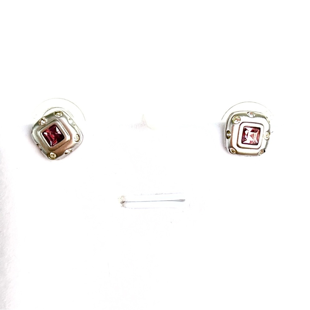 Genuine pink Swarovski earring studs